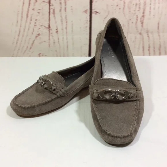 Coach Shoes Coach Fortunata Suede Leather Loafers Flats Driver